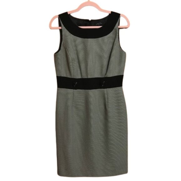 Tahari Arthur S. Levine Black/White Sheath Sleeveless Career Dress Size 6P - Picture 1 of 11